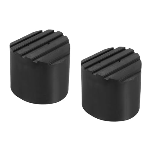 PATIKIL Ladder Non Slip Feet 2.1"/52mm, 2Pcs Rubber Round Foot Protective Mat Cushion Replacement for Telescopic Folding Extension Ladder Protection, Black - color: 52mm