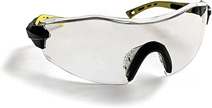 Anti-Fog Safety Glasses (Clear Lens) SPG801CL-AF, ANSI Z87.1, Scratch Resistant, Wrap Around Lens, Adjustable Temple & Hinges, UV Protection, Case & Strap Included