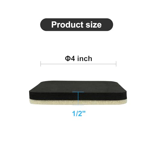 Furniture Sliders 8 Pcs 4 Inch Square Felt Furniture Slider Reusable Heavy Duty Furniture Sliders for Hardwood Floors and Other Hard Surfaces - size: 4 inch Square