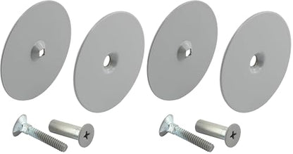 Defender Security U 9515 Steel Door Hole Cover Plate, Gray (Single Pack) (Pack of 2) - color: Gray, size: 2-5/8 in. (Pack of 2)