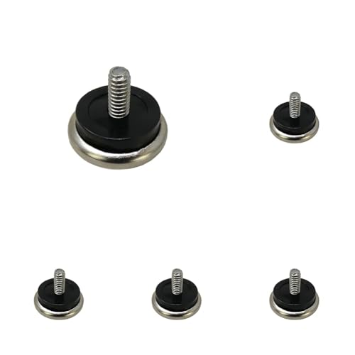 Shepherd Hardware 9451 1-1/4-Inch Threaded Stem Furniture Glides, 1/4-Inch Stem Diameter, Metal Base with Rubber Cushion, 4 Count (Pack of 5),Silver - size: 1-1/4-Inch (Pack of 5)