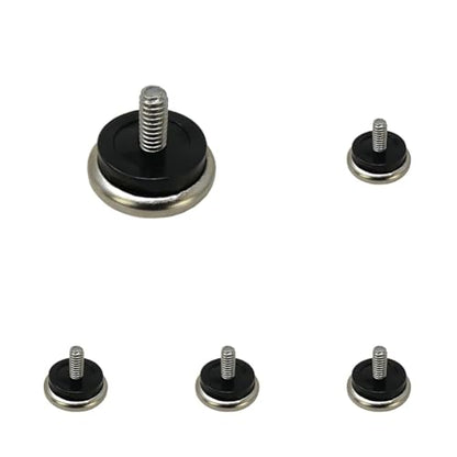 Shepherd Hardware 9451 1-1/4-Inch Threaded Stem Furniture Glides, 1/4-Inch Stem Diameter, Metal Base with Rubber Cushion, 4 Count (Pack of 5),Silver - size: 1-1/4-Inch (Pack of 5)