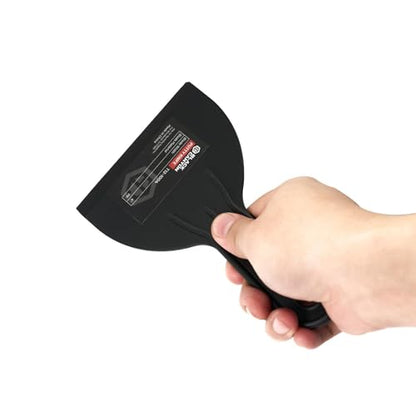 Black Canyon 4 Inch Plastic Putty Knife Set, 5 Pack Flexible Scraper Tools, Lightweight PP Spackle Knife for Drywall, Patching, Painting, Caulking & DIY, Non-Scratch Spreader, Black - size: 4"
