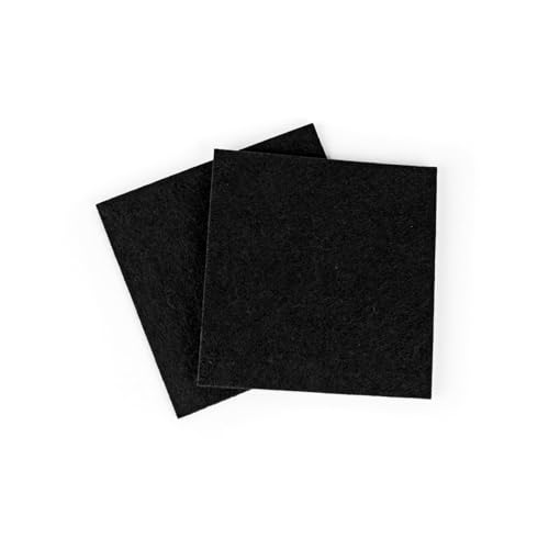 Furndiy Felt Pads for Hardwood Floors, Self-Adhesive Felt Pad for Chairs & Seat Legs, Easy Slide, Anti Scratch, Noise Stopper, Bumper & Buffer, Floor Protection - Based in USA - 4.7" Black - size: 4.7" x 4.7" 2Pcs Black