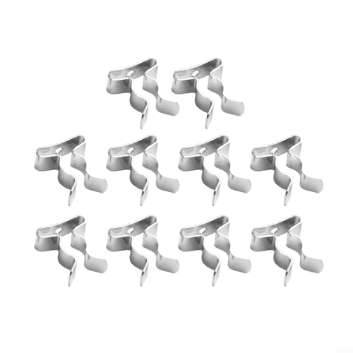 10 Pack Heavy Duty Manganese Steel Spring Terry Clips Wall Mount Tool Holders for Garage, Shed, and Workshop Organization, Fits 0.24 to 2 Inch Handles(8-10mm) - size: 8-10mm