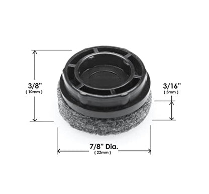 Slipstick GorillaGlides Replacement Slider Caps Screw-in Sliders (1 Inch Felt) - size: 1 Inch Felt