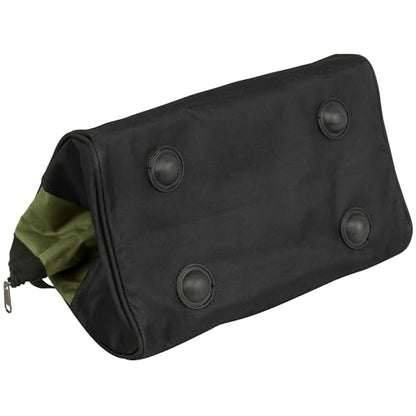 Blackout XP Tool Bag, Multi-pocket Tool Organizer with Adjustable Shoulder Strap, Green and Black