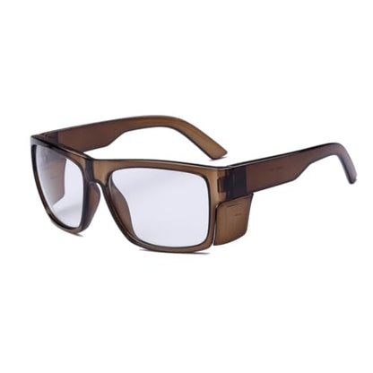 TransitionSafetyGlaseswith ANSI Z87+ImpactApproved Wraparound&Anti Bluelight UV400 - color: Olive Green