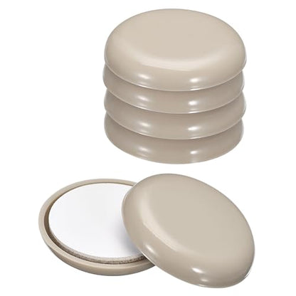 uxcell Furniture Sliders, 16Pcs 1 1/2" - Plastic Self-Adhesive Round Sliding Pads, Chair Glides for Carpeted Tile Vinyl Hardwood Floors (Grey) - size: 1 1/2"