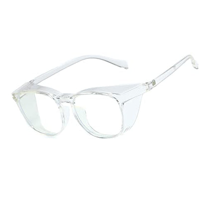 Safety Glasses for Men Women Nurses Anti Fog Stylish Fashion Comfortable Goggles with Side Shields Eye Protection for Adult - color: Clear
