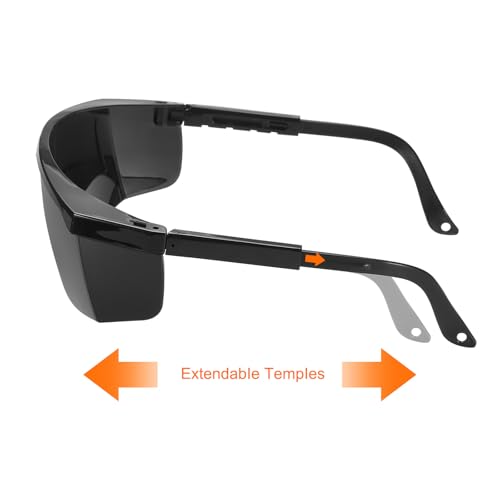 HARFINGTON Welding Safety Glasses IR Shade 8 PPE Protective Glasses 150x120x54mm Light-Proof Wrap-Around Lens Lightweight CE Certified Protective Welding Eyewear for Men Women Eye Protection