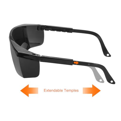 HARFINGTON Welding Safety Glasses IR Shade 8 PPE Protective Glasses 150x120x54mm Light-Proof Wrap-Around Lens Lightweight CE Certified Protective Welding Eyewear for Men Women Eye Protection