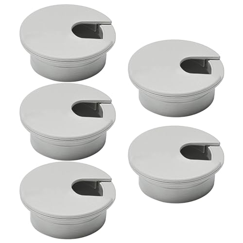 EASYEAH 5 Pcs Desk Grommet 1-3/8" / 35 mm, Desk Cord Hole Cover, Cable Grommet ABS Plastic, Desk Hole Grommet for Home & Office Pc, Detachable Cable Cord Organizer-Light Grey - color: Light Grey 5pcs, size: 1-3/8" / 35 mm