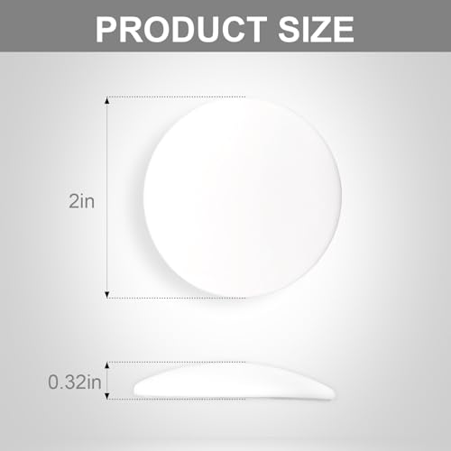 Door Stoppers for Wall, 8 Pack 2" Knob Protectors – Heavy-Duty Self-Adhesive, Quiet Anti-Slam, Covers Existing Holes & Prevents Wall Damage - color: White