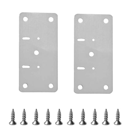 2Pcs 3.54 x 1.73 Inch Cabinet Hinge Repair Plate, Stainless Steel Hinge Fixing Plates with Mounting Screws for Cabinets, Cupboards, Lockers, and Furniture Repair(Hinge Base) - size: 2pcs Hinge Base