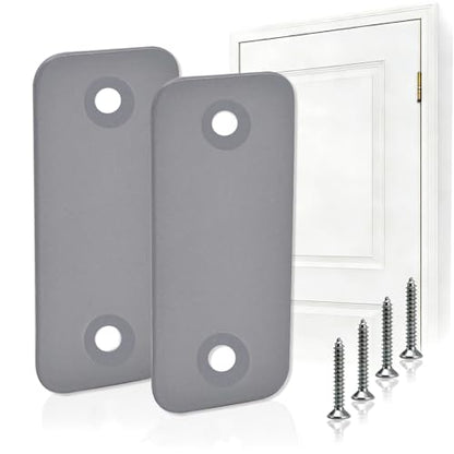 Door Edge Latch Hole Cover Plate for Deadbolt, Stainless Steel Door Edge Hole Filler Plate to Hide Unused Latch Holes, 1" x 2-1/4" (57 x 25 mm) (Grey, 1" x 2-1/4") - color: Gray