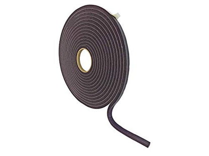 WOD SSFLDFT Closed Cell Sponge Rubber Foam Tape, 3/8 inch Thick, 3/8 inch x 30 ft. Made in USA Weatherstrip Seal, Windows and Doors Adhesive, Sound Proof Insulation, Black - size: 3/8"w,3/8"t,30'l