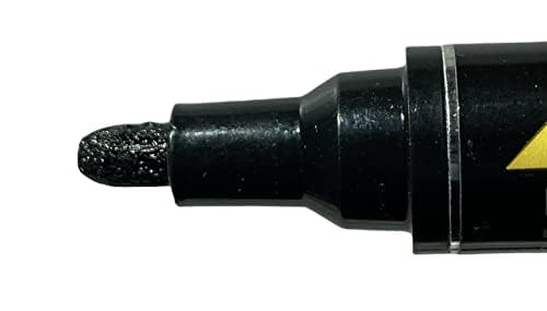 Enamel Paint Markers MPD-15 | BLACK - 1 Pack | Permanent Marks on Metal, Glass, Rubber, Plastic & more, Waterproof UV Resistant - color: Matte Black
