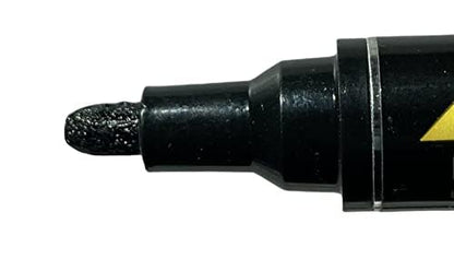 Enamel Paint Markers MPD-15 | BLACK - 1 Pack | Permanent Marks on Metal, Glass, Rubber, Plastic & more, Waterproof UV Resistant - color: Matte Black