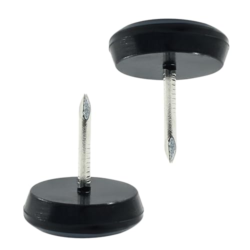 Bivethoi 3/4" Nail on Furniture Sliders (24 Pack) - Heavy Duty PTFE Chair Leg Slider Glide Wooden Furniture Movers - Easy & Safe Floor Protector, Grey - size: 3/4 inch, Round