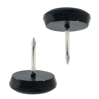 Bivethoi 3/4" Nail on Furniture Sliders (24 Pack) - Heavy Duty PTFE Chair Leg Slider Glide Wooden Furniture Movers - Easy & Safe Floor Protector, Grey - size: 3/4 inch, Round