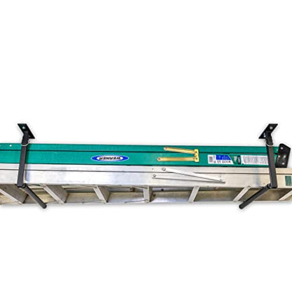 StoreYourBoard Adjustable Overhead Ladder Rack – Garage Organizer Ladder Shelf for Step & Extension Ladders - Storage Racks and Shelving for Garage Organization - Ceiling Mounted - Holds 75 lbs - size: Single