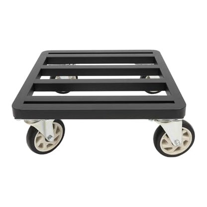 Furniture Dolly,18''x18’’ Heavy-Duty Stainless Steel Furniture Mover, 1200LBS Loading Capacity, 4'' Swivel Casters & Tie-Down Straps for Secure Transport(Black)