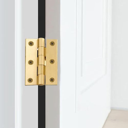 Mini Solid Brass Hinges Cabinet Drawer Butt Hinges for Jewelry Chest Wood Box,1/2/2.5Inch,8PCS(2Inch) - size: 2Inch