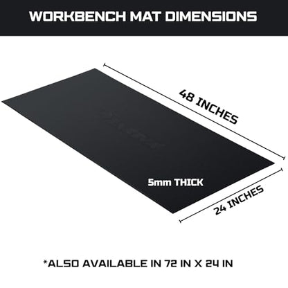 ONREVA Workbench Mat 24X48 Inches, EVA Work Mat, Protect Your Work Bench Top, Heavy Duty Pad for Tool Box Top, Table, Tool Station, Rolling Cabinet Cart Cover Liner Matt, 48"X24" 5mm Thick
