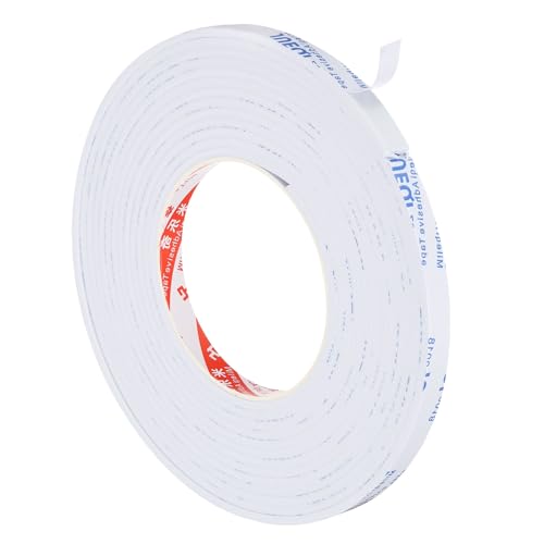 PATIKIL 5m/16.4ft Sealing Foam Tape, 10mm Wide 3mm Thick Single Sided Weather Stripping Door Furniture Seal Strip for Window Pipes Insulation, White - color: White, size: 5m*10mm*3mm