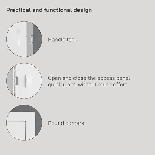 Vent Systems Access Panel for Drywall 6 x 6 Inch - Wall Hole Cover Plate - Metal Access Door with Handle - Plumbing Access Panel for Drywall - Service Shaft Crawl Space Door - Wall Access Panel - size: 6'' x 6''