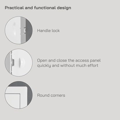 Vent Systems Access Panel for Drywall 6 x 6 Inch - Wall Hole Cover Plate - Metal Access Door with Handle - Plumbing Access Panel for Drywall - Service Shaft Crawl Space Door - Wall Access Panel - size: 6'' x 6''