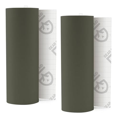 GEAR AID Tenacious Tape 3” x 20” Nylon Fabric Gear Repair Tape, Fix Holes and Rips in Puffy Jackets, Rain Gear, Tents, Sleeping Bags and Outdoor Equipment, OD Green, 2 Rolls - color: OD Green, style: 3" × 20" (2 Rolls)