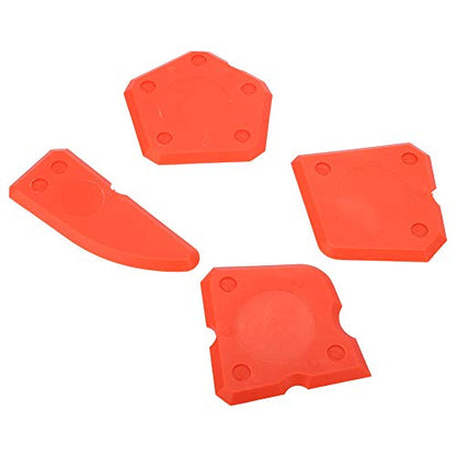 Caulk Remover Tool, Silicone Caulking Tool 4 Pieces Silicone Finishing Tools Caulking Tools Caulking Tool Kit Caulking Tool Set for Silicone Sealant Grout Finishing Sealing