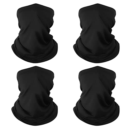 Neck Gaiter Bandana Face Mask: Sun Cooling Scarf Gator Cover Head for Men Women - color: 4 Black