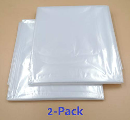 Plastic Drop Cloth for Painting and Surface Protection, Plastic Tarp Plastic Sheeting for Furniture, Wall Painting, Patio, 2 Mil Thick, 2 Pack, 9-Feet by 12-Feet
