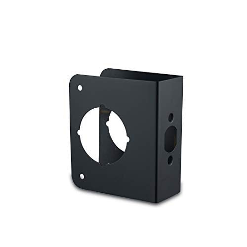 Door Guard Reinforcer 1-3/8-Inch Thick by 2-3/8-Inch Backset 2-1/8-Inch Bore with Bronze Color - color: K9008-Iron Black