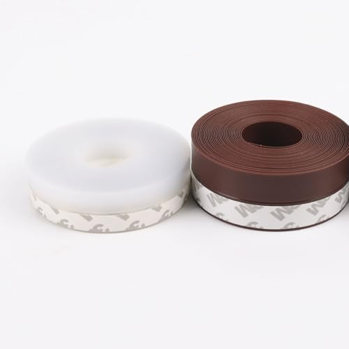 5M/16ft Window Sealing Strip, Self Adhesive Weather Stripping 35mm Width, Silicone Door Bottom Seal Strip Tape for Gaps of House Glass Shower Window and Door Weatherproof Soundproof, Transparent - size: 5M/16ft 35mm Transparent