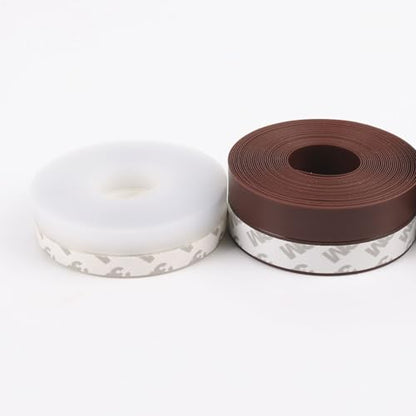 5M/16ft Window Sealing Strip, Self Adhesive Weather Stripping 35mm Width, Silicone Door Bottom Seal Strip Tape for Gaps of House Glass Shower Window and Door Weatherproof Soundproof, Transparent - size: 5M/16ft 35mm Transparent
