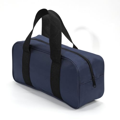 Tool Tote Bag with Wide Mouth, Waterproof Organizer, Available in Navy Blue, Black, and Khaki (1, Navy Blue)
