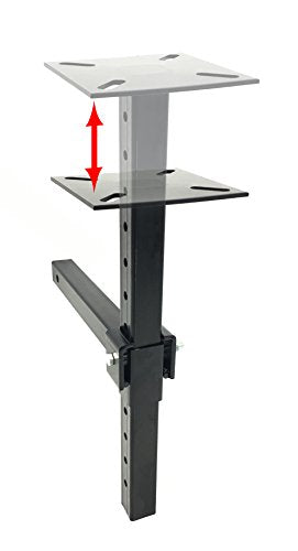 MaxxHaul Hitch Mount Vise Plate Holder Heavy‑Duty 2 Inch Receiver Workbench Mount Portable Vise and Tool Platform for Trucks SUVs and RVs Alloy Steel Construction (80356)