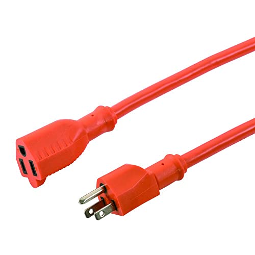 25' 12/3 Heavy-Duty Orange Outdoor Extension Cord
