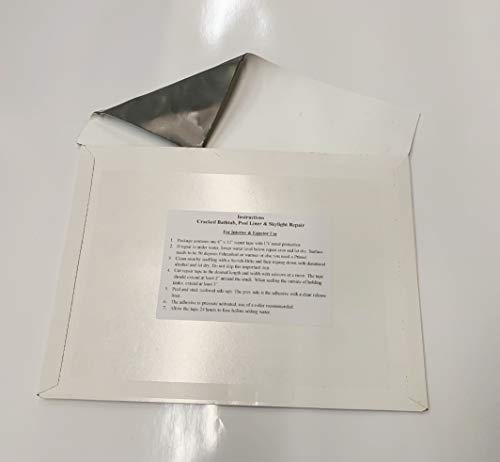 A.A Stick N Repair Cracked Bathtub, Pool Liner, Roof, Skylight, Vinyl Skirting, Siding Repair Kit (White) - color: White