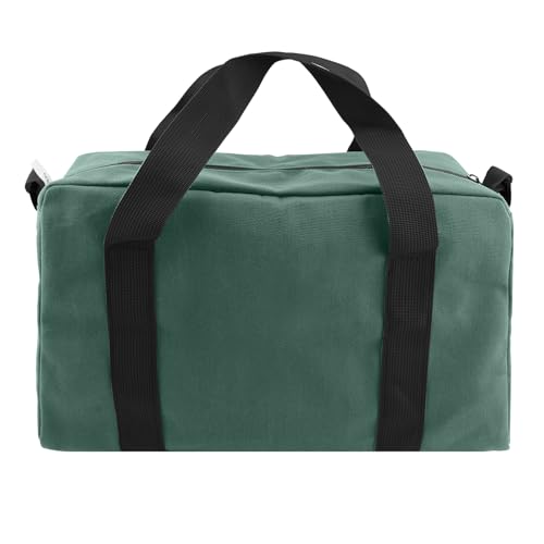 Small Tool Bag,Close Top Wide Mouth Tool Organizer Bag,Large Capacity Tool Bags for Men,Canvas Tool Storage Bag for Storage Handbag for Screwdrivers,Wrench,Pliers Hand Tools (DarkGreen, 18 Inch) - color: DarkGreen, size: 18 Inch
