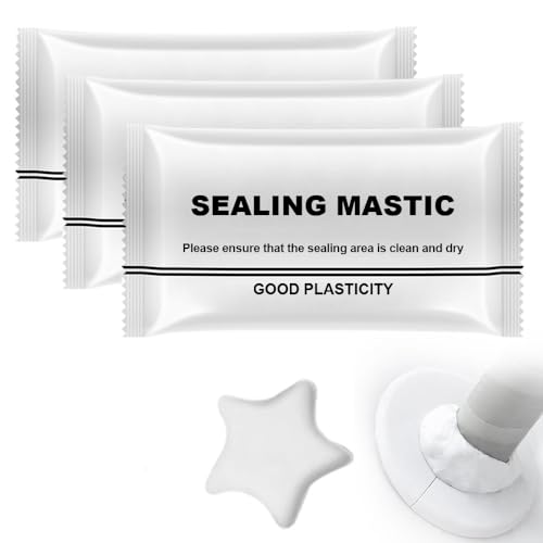 New Type White Waterproof Sealant Mastic, Waterproof Repair Sealing Clay, Hole Filler Putty for Walls, Quick Mending Mud for Drain Connection, Wall Hole, 30g Air Conditioning Hole (3)