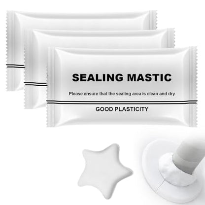 New Type White Waterproof Sealant Mastic, Waterproof Repair Sealing Clay, Hole Filler Putty for Walls, Quick Mending Mud for Drain Connection, Wall Hole, 30g Air Conditioning Hole (3)