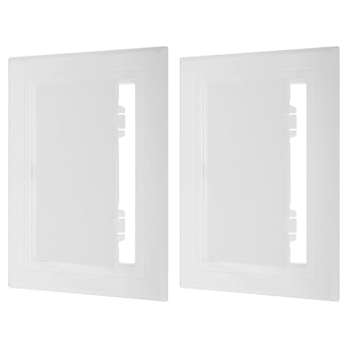 PATIKIL 6x4 inch(145x95mm) Removable Hinged Access Panel, 2 Pcs ABS Plumbing Access Doors Easy Wall Hole Cover for Drywall Plumbing Electrical Cables Wiring, White - color: White, size: 6x4 inch(145x95mm)