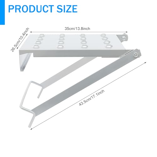 Anti-Slip Ladder Work Platform Tray, 330 lbs Capacity Foldable Work Tray Attachment for Multi-Purpose Ladders, Ladder Work Platform Accessories for Painting, Wiring & Maintenance