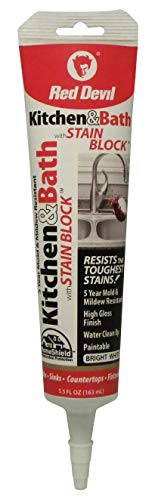Red Devil 075512 Kitchen & Bath Stain Block Sealant, 12-Pack, White, 12 Pack - color: White, size: 12 Pack, style: 5.5 oz.