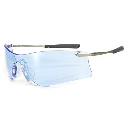 MCR Safety Glasses T4113AF Rubicon T4 Light Blue Lens with UV Protection and Anti-Fog Coating, 1 Pair - size: 1 Count (Pack of 1)